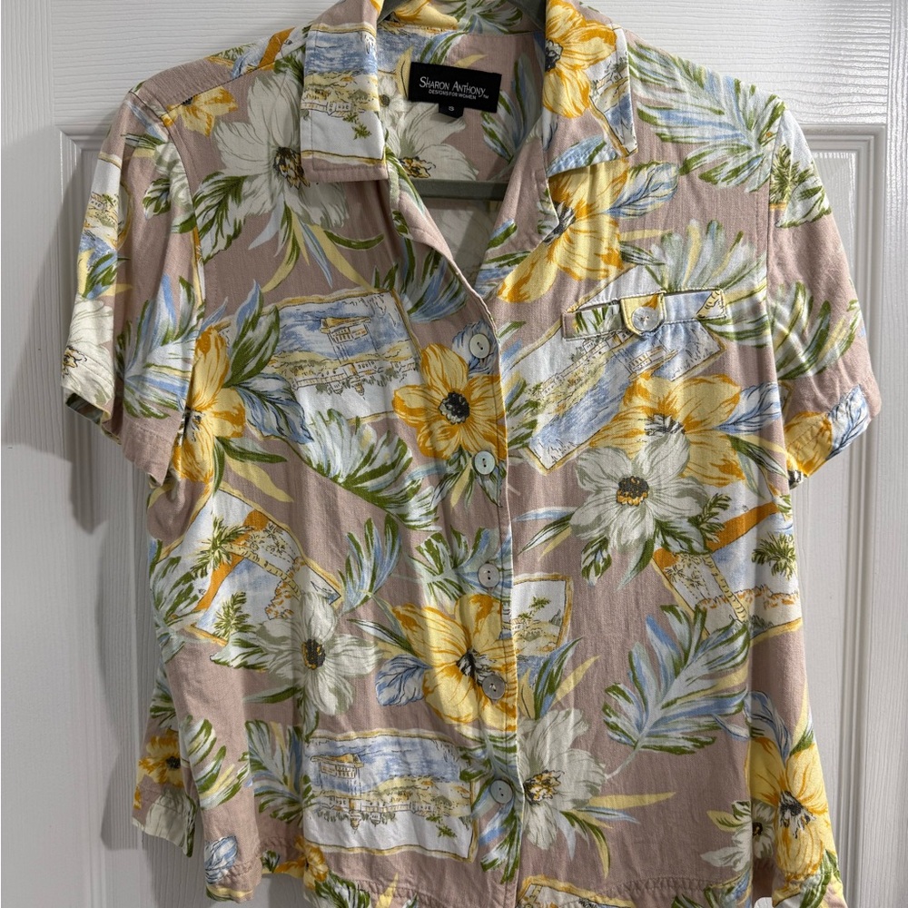 Vintage Sharon Anthony Resort Shirt